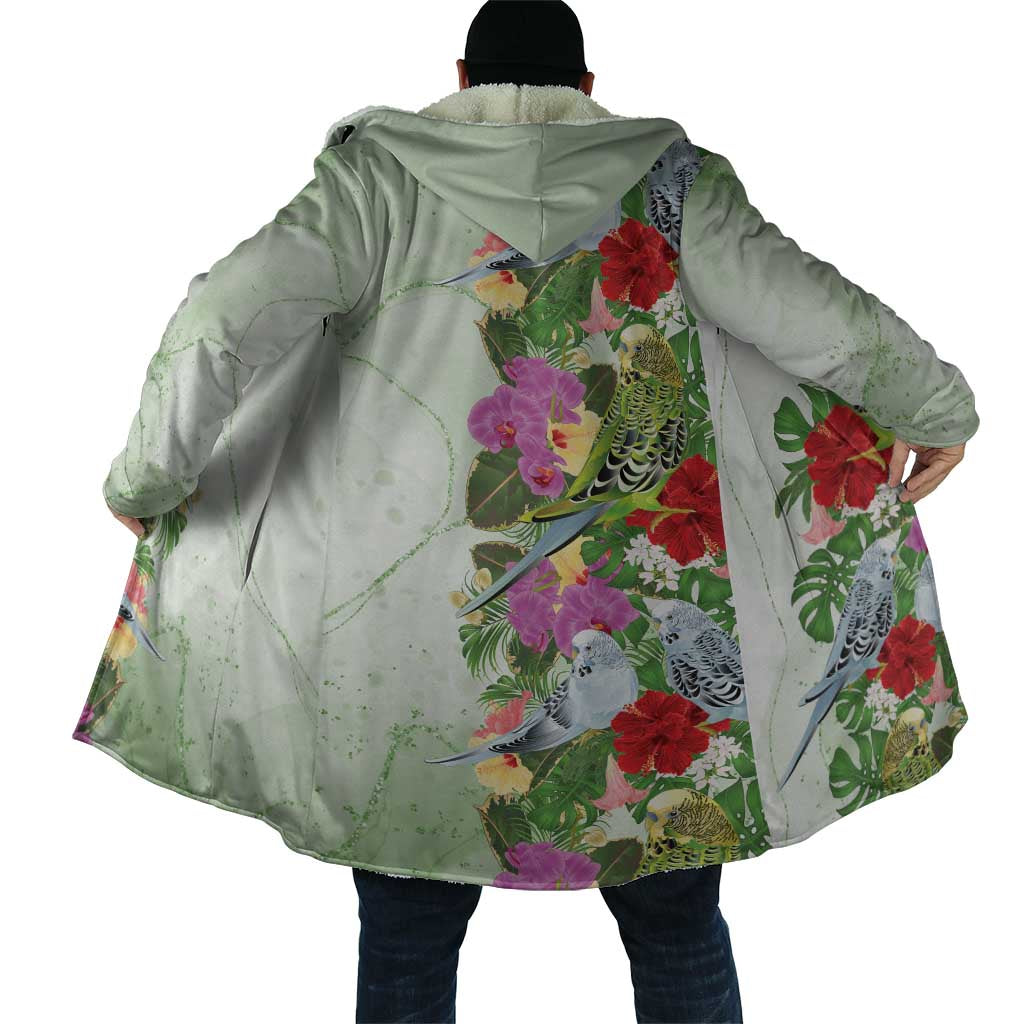 Aussie Budgies Blue And Green Tropical Birds Cloak - Aussie Hoodie