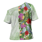 Aussie Budgies Blue And Green Tropical Birds Cross Shoulder Shirt - Aussie Hoodie