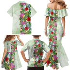 Aussie Budgies Blue And Green Tropical Birds Family Matching Mermaid Dress and Hawaiian Shirt - Aussie Hoodie