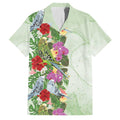 Aussie Budgies Blue And Green Tropical Birds Family Matching Off Shoulder Maxi Dress and Hawaiian Shirt - Aussie Hoodie