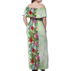 Aussie Budgies Blue And Green Tropical Birds Family Matching Off Shoulder Maxi Dress and Hawaiian Shirt - Aussie Hoodie