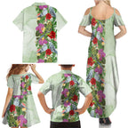 Aussie Budgies Blue And Green Tropical Birds Family Matching Summer Maxi Dress and Hawaiian Shirt - Aussie Hoodie