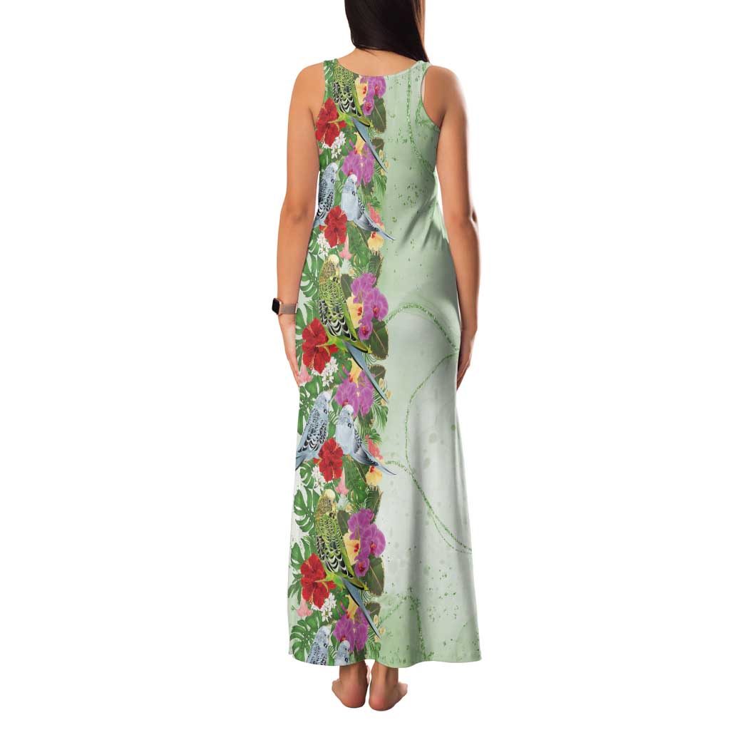Aussie Budgies Blue And Green Tropical Birds Family Matching Tank Maxi Dress and Hawaiian Shirt - Aussie Hoodie