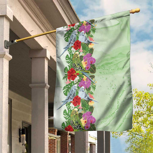 Aussie Budgies Blue And Green Tropical Birds Garden Flag - Aussie Hoodie