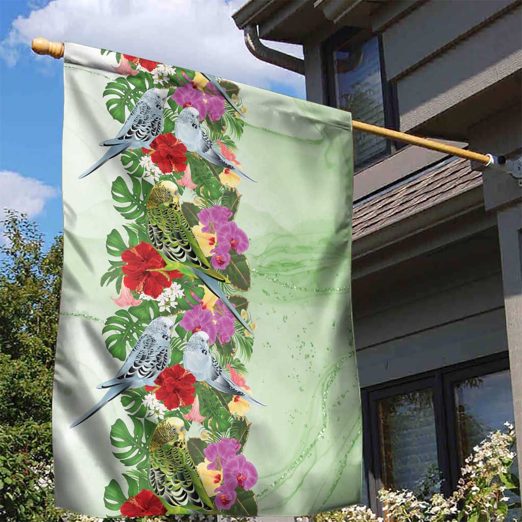 Aussie Budgies Blue And Green Tropical Birds Garden Flag - Aussie Hoodie