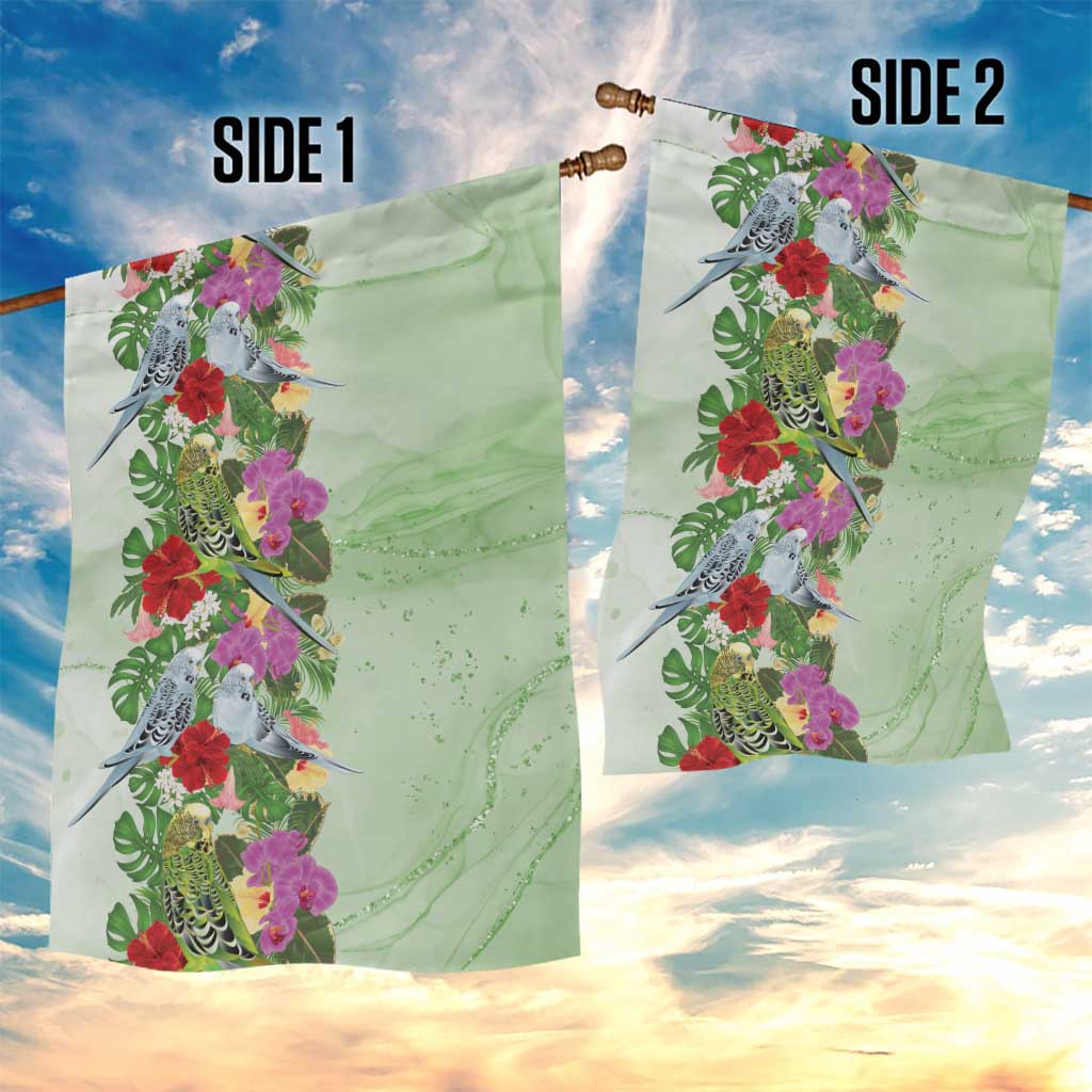 Aussie Budgies Blue And Green Tropical Birds Garden Flag - Aussie Hoodie