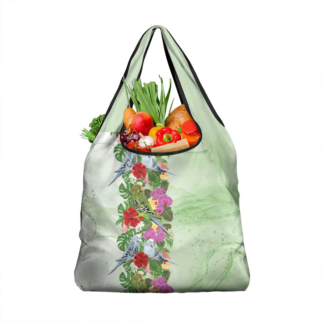 Aussie Budgies Blue And Green Tropical Birds Grocery Bag - Aussie Hoodie