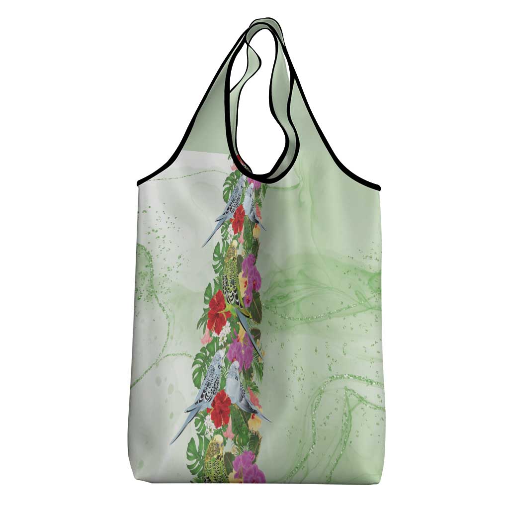 Aussie Budgies Blue And Green Tropical Birds Grocery Bag - Aussie Hoodie