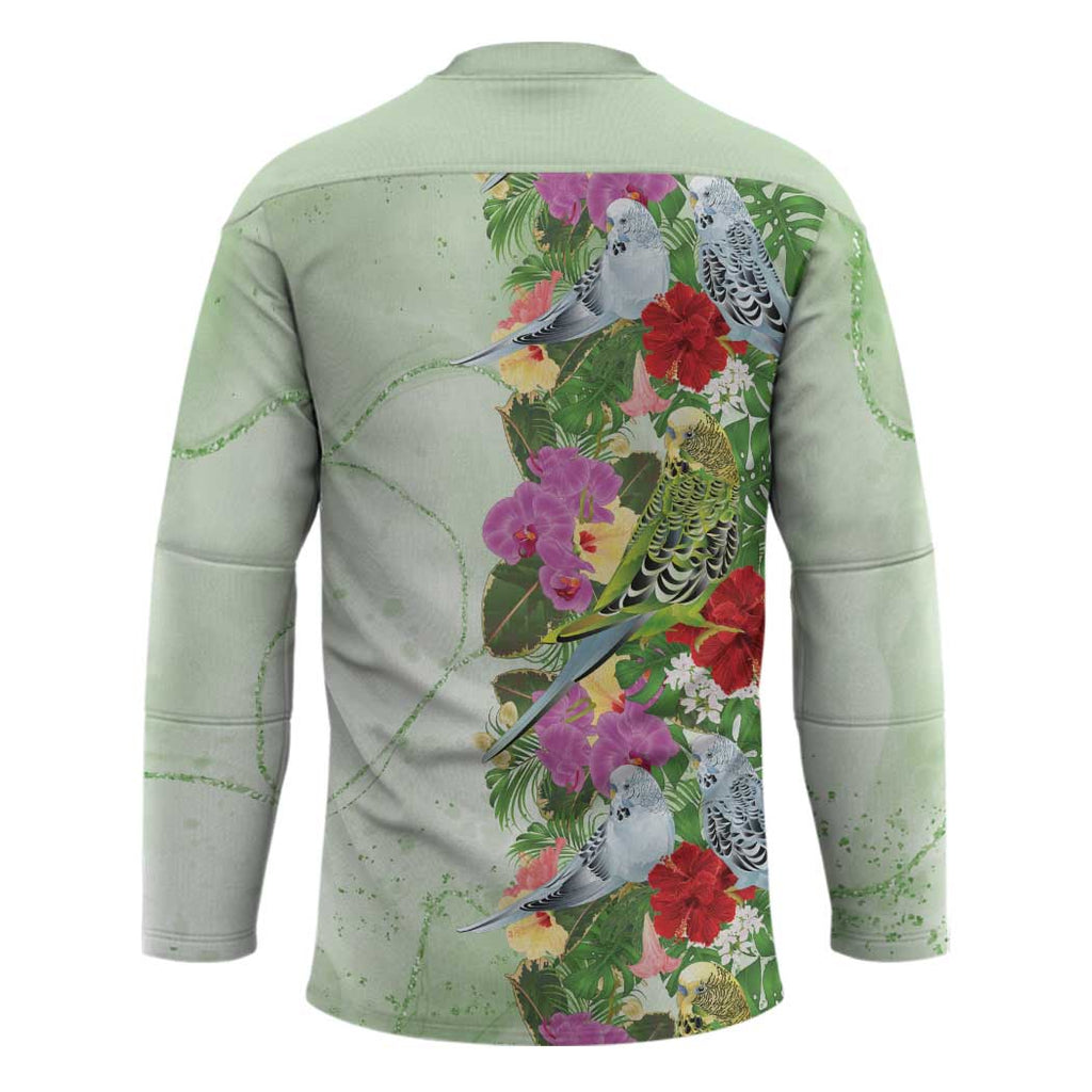 Aussie Budgies Blue And Green Tropical Birds Hockey Jersey - Aussie Hoodie