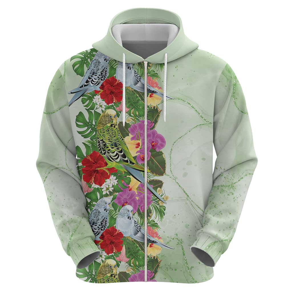 Aussie Budgies Blue And Green Tropical Birds Hoodie - Aussie Hoodie