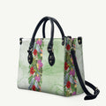 Aussie Budgies Blue And Green Tropical Birds Leather Bag - Aussie Hoodie