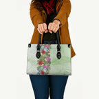 Aussie Budgies Blue And Green Tropical Birds Leather Bag - Aussie Hoodie