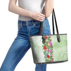 Aussie Budgies Blue And Green Tropical Birds Leather Tote Bag - Aussie Hoodie