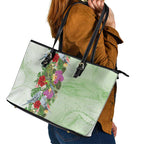 Aussie Budgies Blue And Green Tropical Birds Leather Tote Bag - Aussie Hoodie