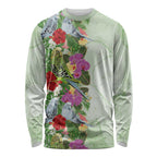 Aussie Budgies Blue And Green Tropical Birds Long Sleeve Shirt - Aussie Hoodie