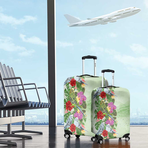 Aussie Budgies Blue And Green Tropical Birds Luggage Cover - Aussie Hoodie