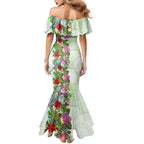 Aussie Budgies Blue And Green Tropical Birds Mermaid Dress - Aussie Hoodie