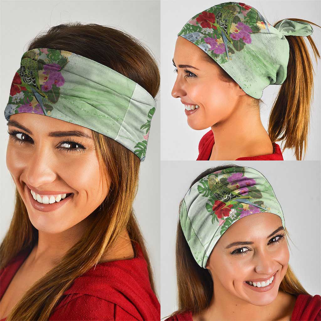 Aussie Budgies Blue And Green Tropical Birds Neck Gaiter - Aussie Hoodie