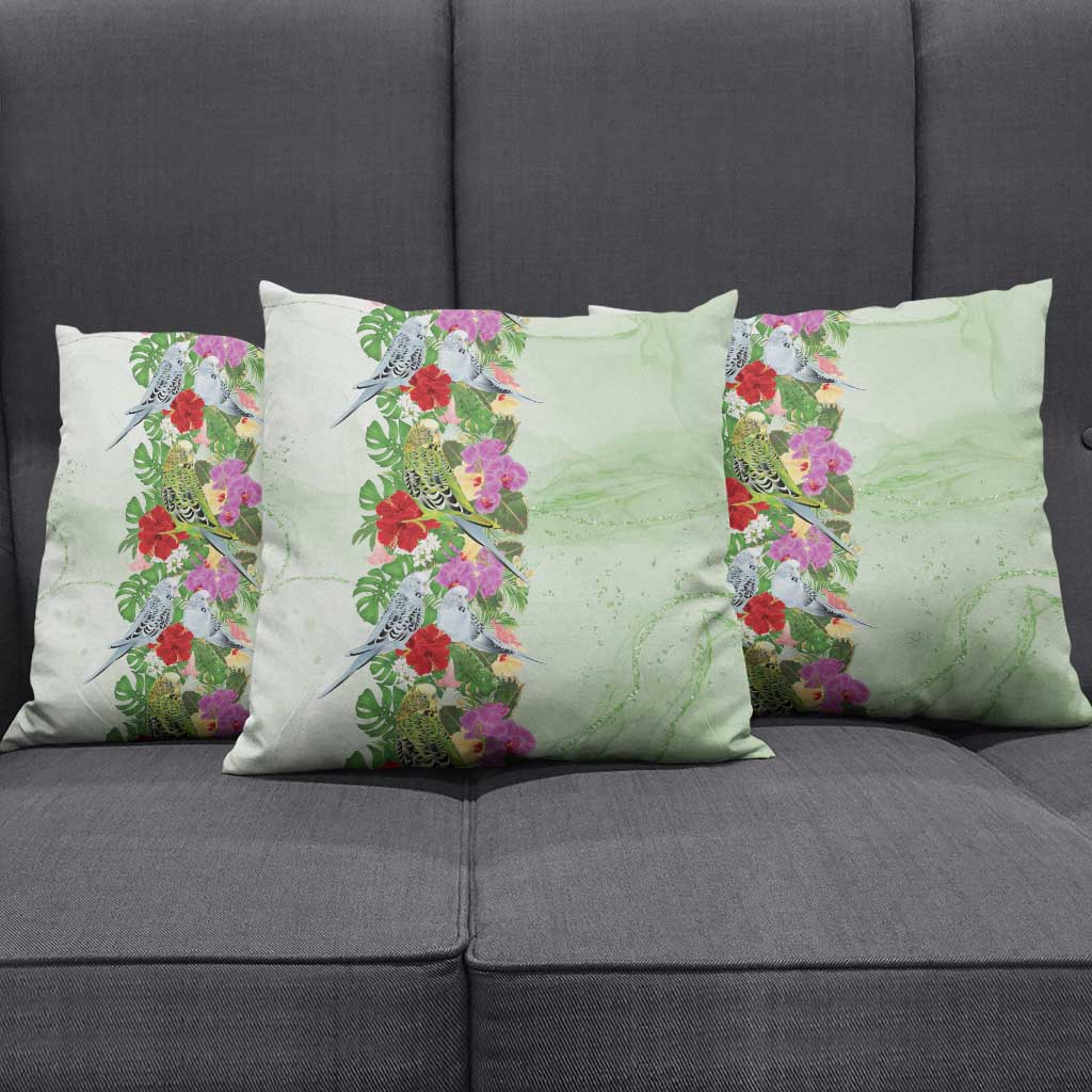 Aussie Budgies Blue And Green Tropical Birds Pillow Cover - Aussie Hoodie