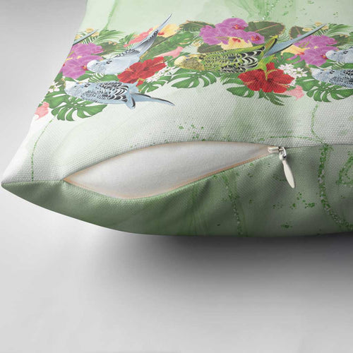 Aussie Budgies Blue And Green Tropical Birds Pillow Cover - Aussie Hoodie