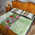 Aussie Budgies Blue And Green Tropical Birds Quilt Bed Set - Aussie Hoodie