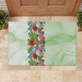 Aussie Budgies Blue And Green Tropical Birds Rubber Doormat - Aussie Hoodie