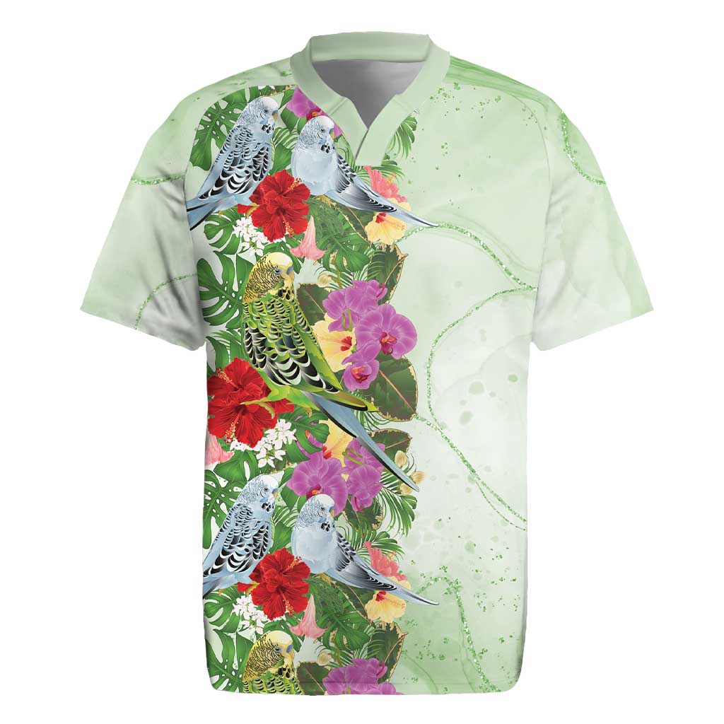 Aussie Budgies Blue And Green Tropical Birds Rugby Jersey - Aussie Hoodie