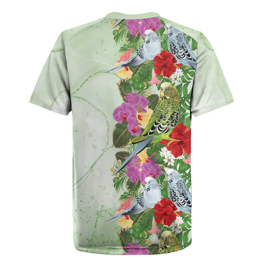 Aussie Budgies Blue And Green Tropical Birds Rugby Jersey - Aussie Hoodie