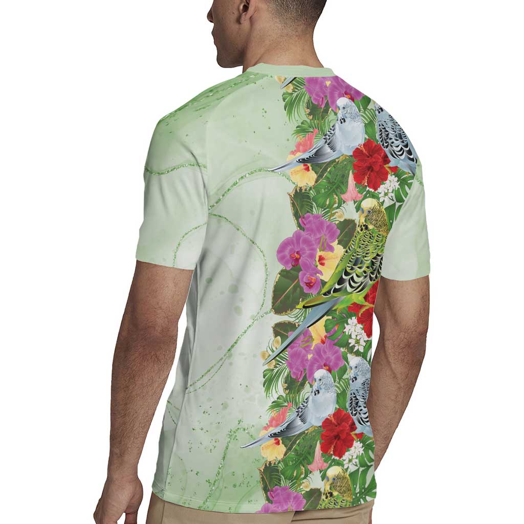 Aussie Budgies Blue And Green Tropical Birds Rugby Jersey - Aussie Hoodie