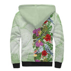 Aussie Budgies Blue And Green Tropical Birds Sherpa Hoodie - Aussie Hoodie