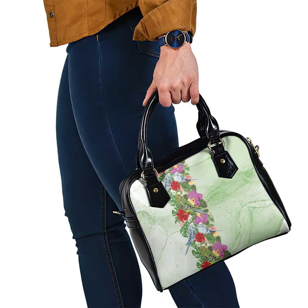 Aussie Budgies Blue And Green Tropical Birds Shoulder Handbag - Aussie Hoodie