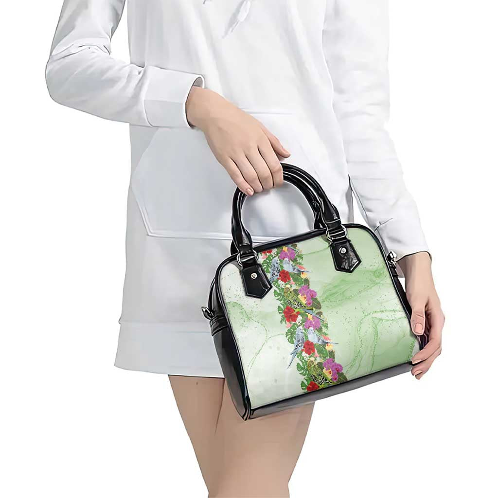 Aussie Budgies Blue And Green Tropical Birds Shoulder Handbag - Aussie Hoodie