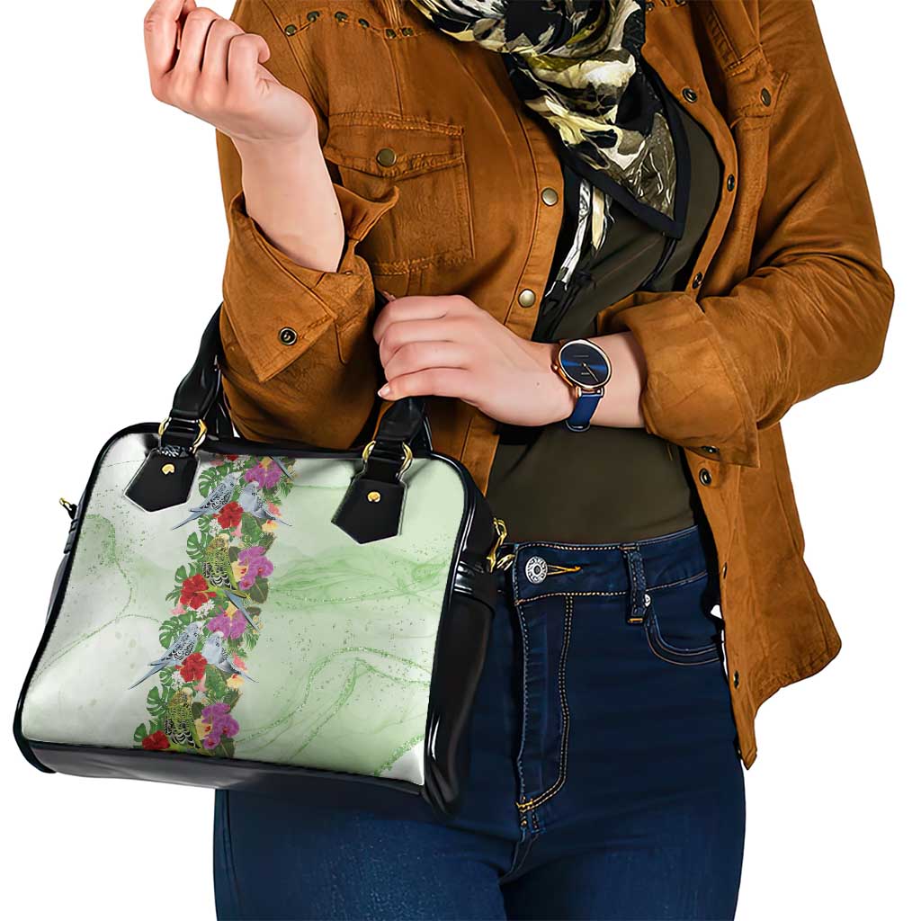 Aussie Budgies Blue And Green Tropical Birds Shoulder Handbag - Aussie Hoodie