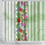 Aussie Budgies Blue And Green Tropical Birds Shower Curtain - Aussie Hoodie