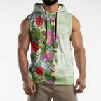 Aussie Budgies Blue And Green Tropical Birds Sleeveless Hoodie - Aussie Hoodie