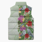 Aussie Budgies Blue And Green Tropical Birds Sleeveless Puffer Jacket - Aussie Hoodie