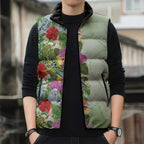 Aussie Budgies Blue And Green Tropical Birds Sleeveless Puffer Jacket - Aussie Hoodie