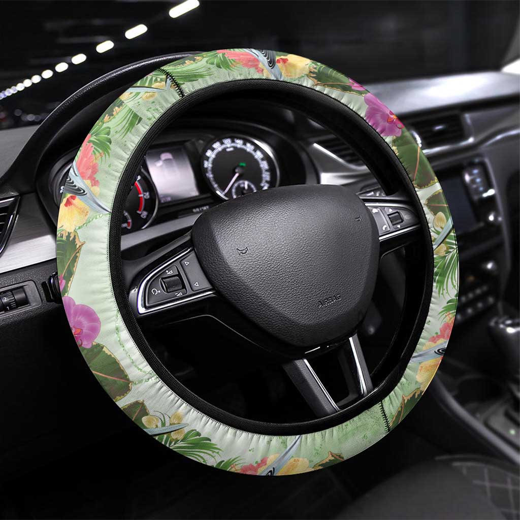 Aussie Budgies Blue And Green Tropical Birds Steering Wheel Cover - Aussie Hoodie