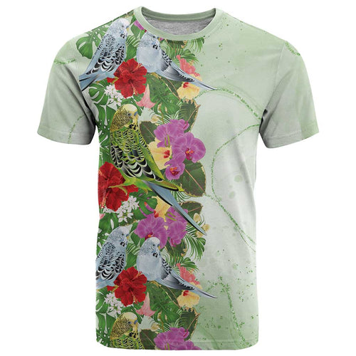 Aussie Budgies Blue And Green Tropical Birds T Shirt - Aussie Hoodie