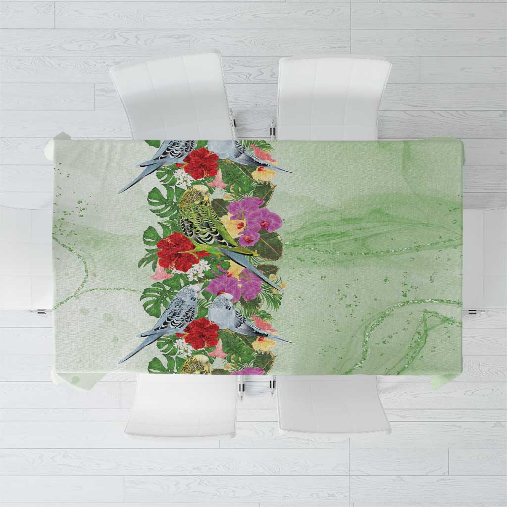 Aussie Budgies Blue And Green Tropical Birds Tablecloth - Aussie Hoodie