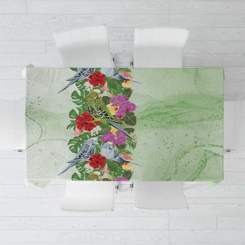 Aussie Budgies Blue And Green Tropical Birds Tablecloth - Aussie Hoodie