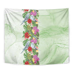 Aussie Budgies Blue And Green Tropical Birds Tapestry - Aussie Hoodie
