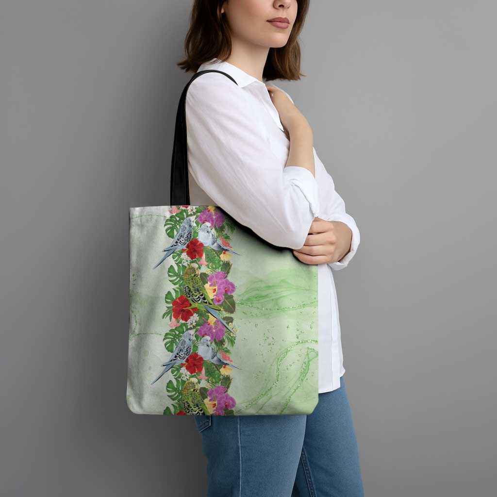 Aussie Budgies Blue And Green Tropical Birds Tote Bag - Aussie Hoodie