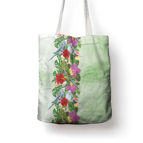 Aussie Budgies Blue And Green Tropical Birds Tote Bag - Aussie Hoodie