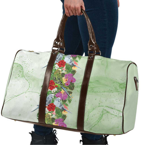 Aussie Budgies Blue And Green Tropical Birds Travel Bag - Aussie Hoodie
