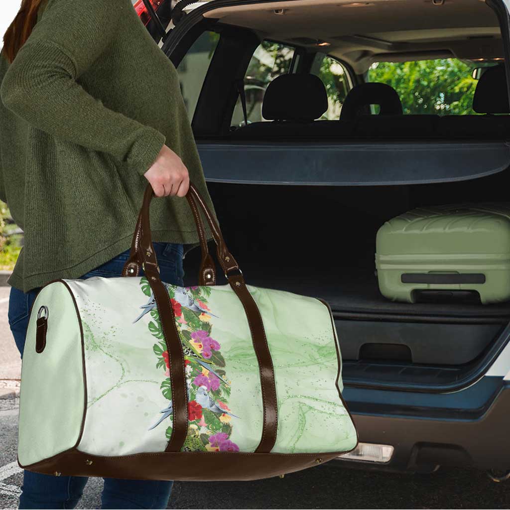 Aussie Budgies Blue And Green Tropical Birds Travel Bag - Aussie Hoodie