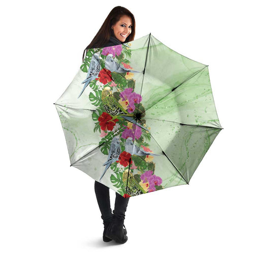 Aussie Budgies Blue And Green Tropical Birds Umbrella - Aussie Hoodie