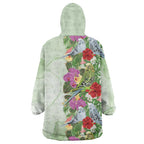 Aussie Budgies Blue And Green Tropical Birds Wearable Blanket Hoodie - Aussie Hoodie
