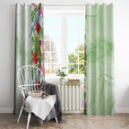 Aussie Budgies Blue And Green Tropical Birds Window Curtain - Aussie Hoodie