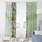 Aussie Budgies Blue And Green Tropical Birds Window Curtain - Aussie Hoodie